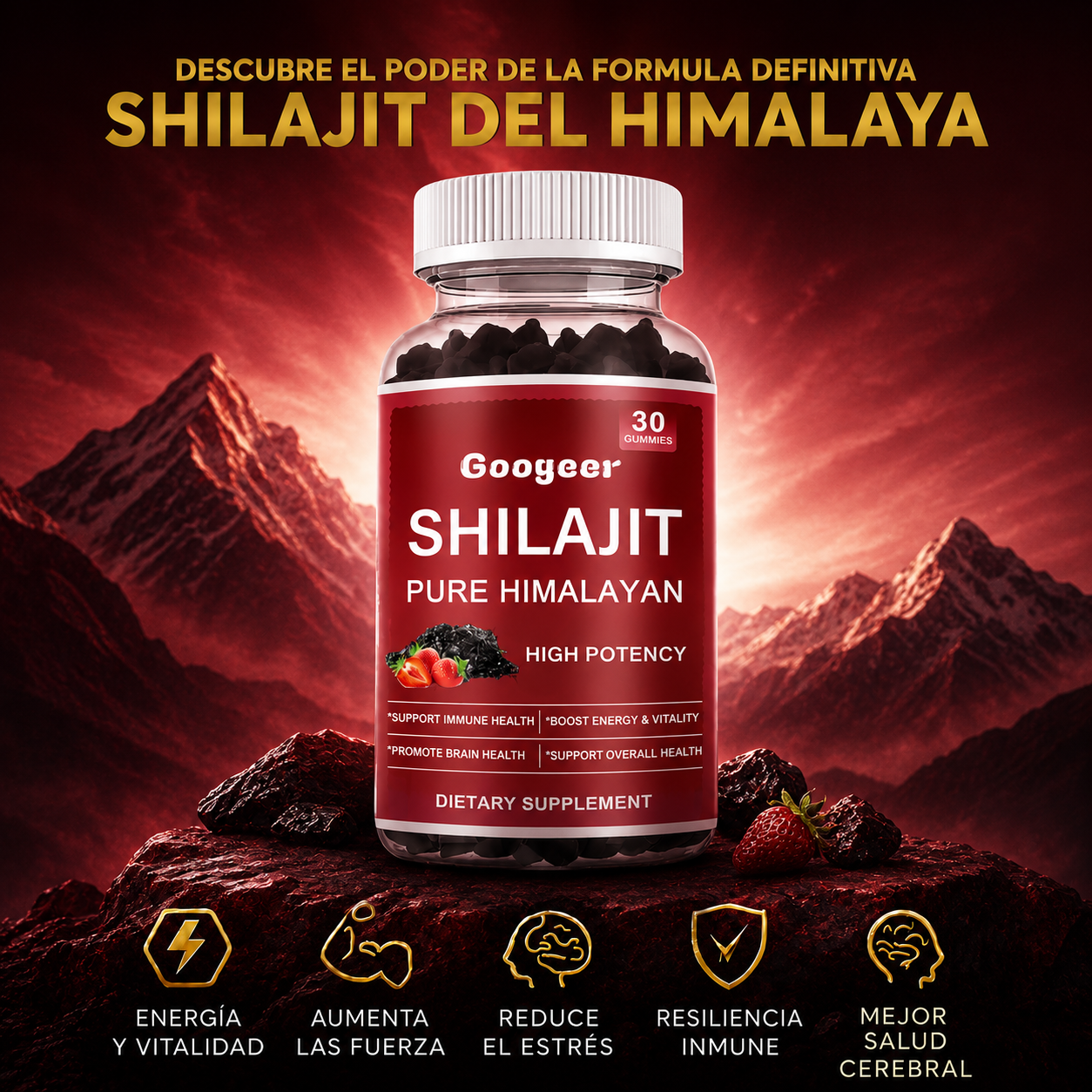 SHILAJIT GOOYEER (120 CÁPSULAS) | ¡Máxima potencia en tu mejor momento!